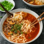 Kimchi-Dumpling-Nudelsuppe