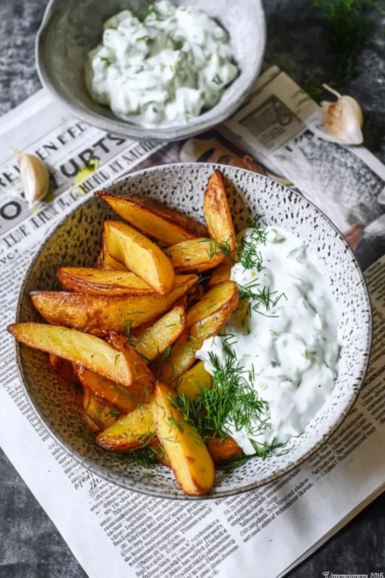 Kartoffelspalten mit Dip
