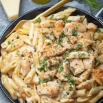 Knoblauch-Hähnchen-Pasta