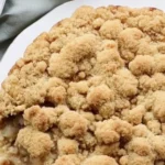 apfel pudding kuchen mit streuseln