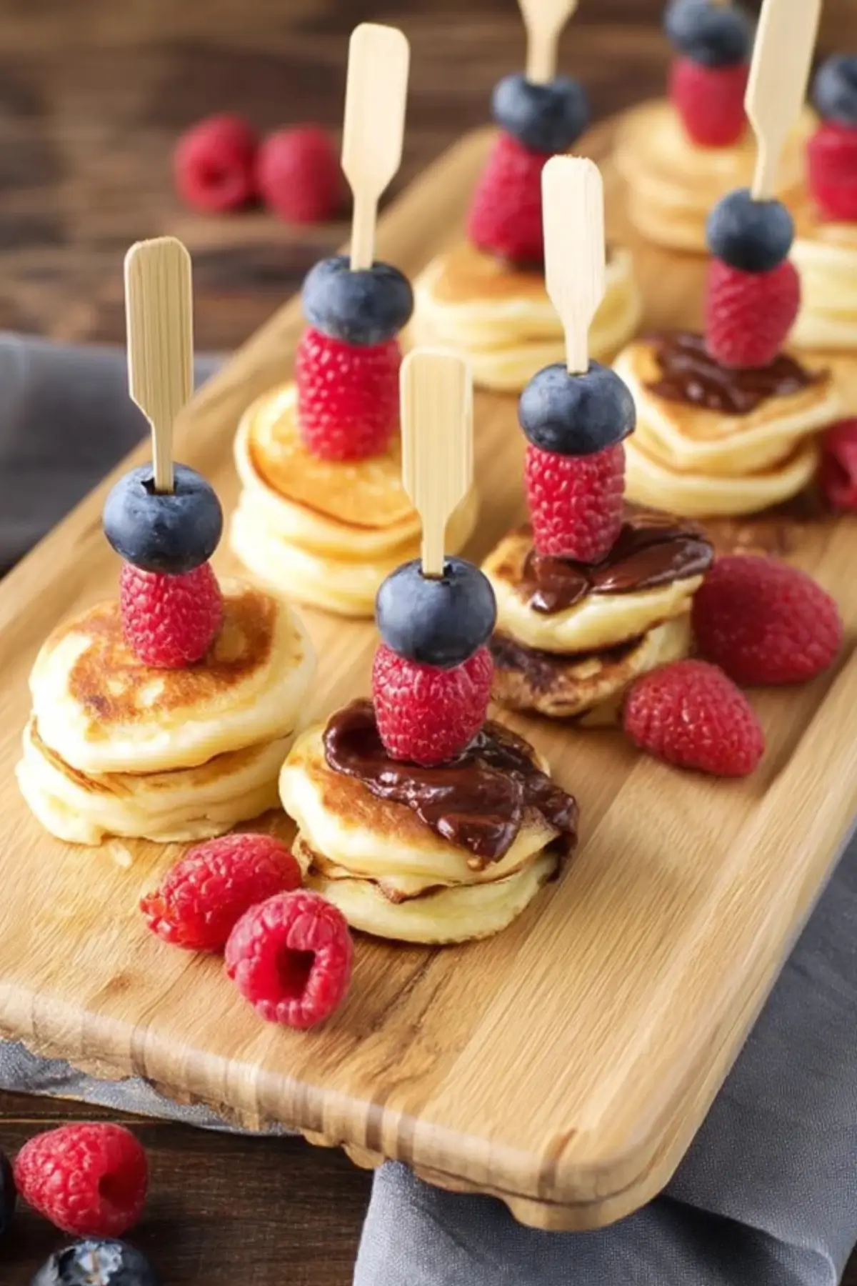 pancake spieße mit beeren