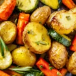 Ofengemüse mit Kartoffeln vom Blech