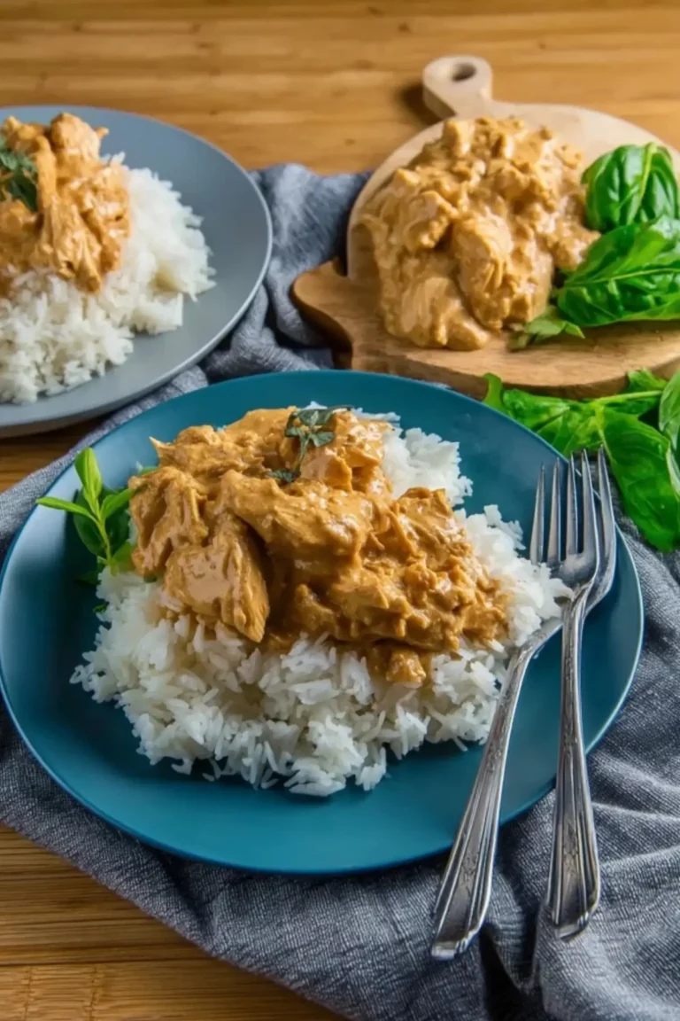 Zartes Hähnchen in cremiger Erdnusssauce