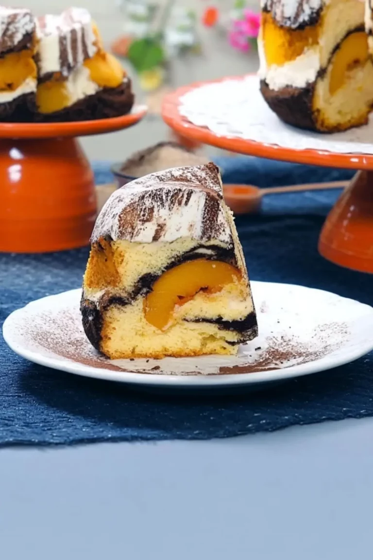 Pfirsichkuchen mit Kakao