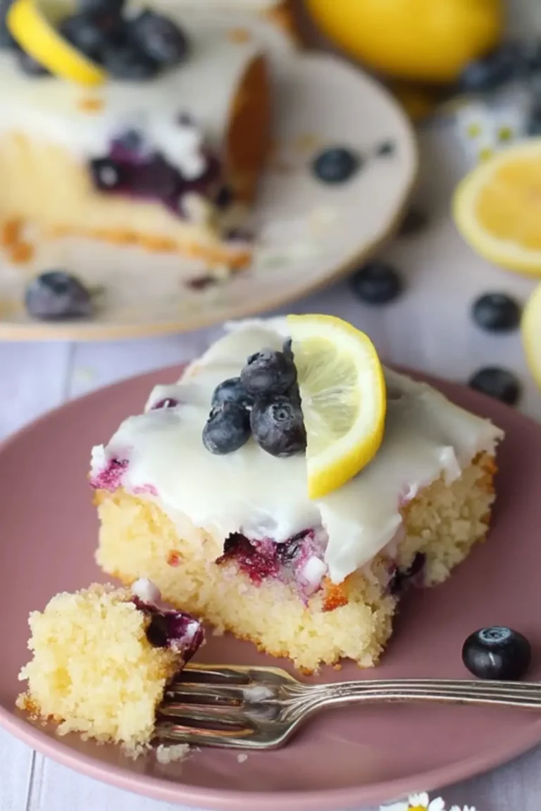 zitronen heidelbeer blechkuchen