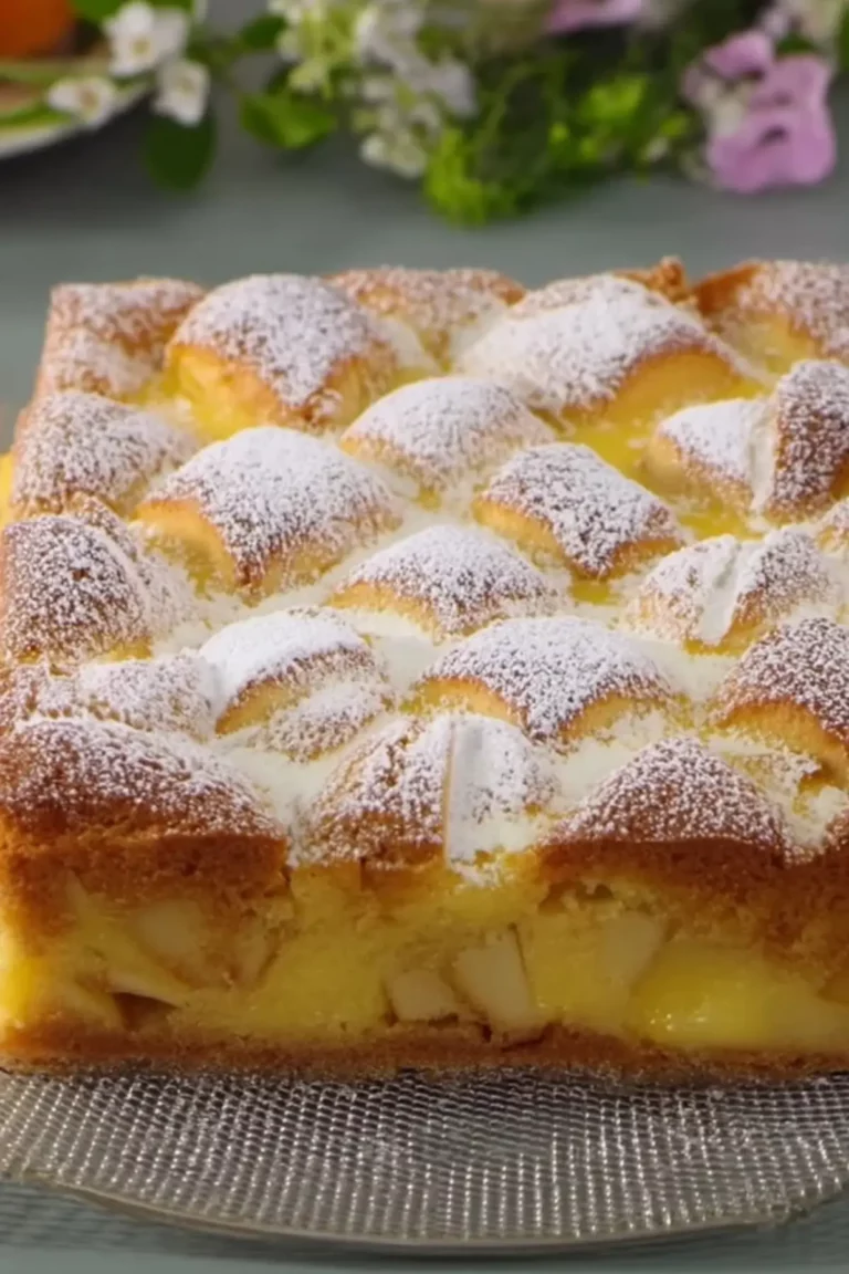 Apfelkuchen mit Vanillepudding Rezept