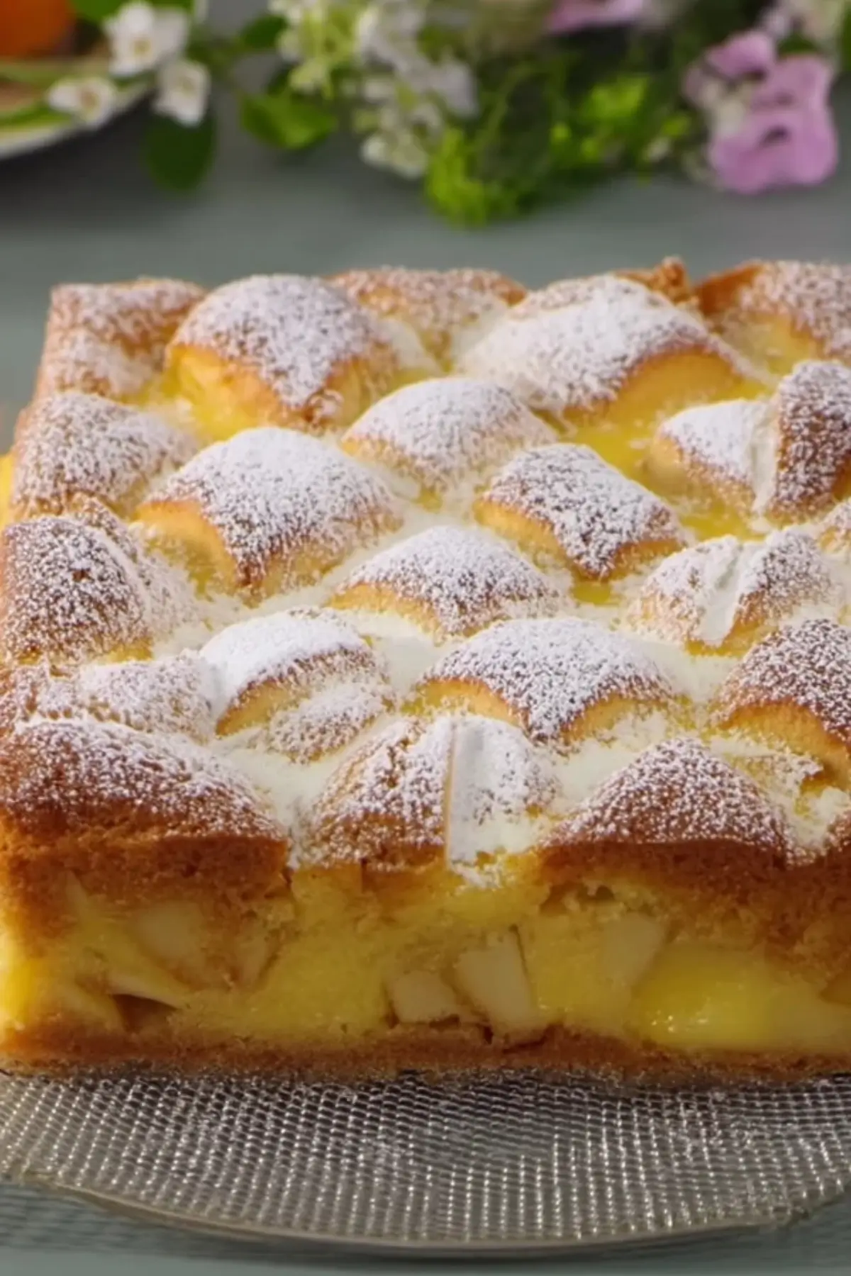 Apfelkuchen mit Vanillepudding Rezept