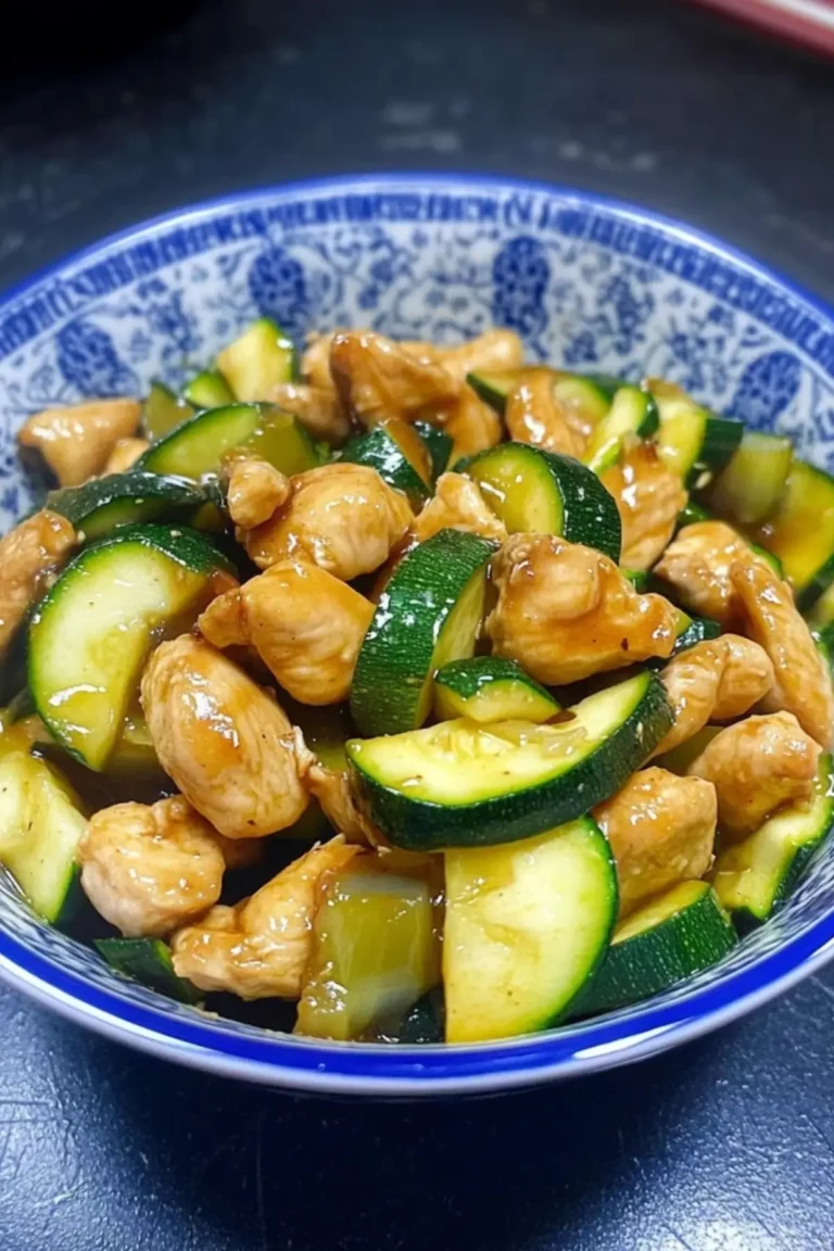 zucchini hähnchen wok