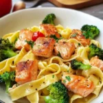 Cremige Lachs Brokkoli Pasta