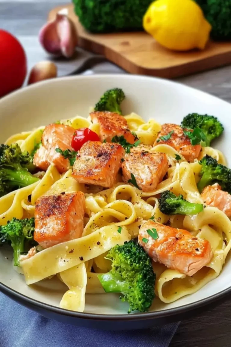 Cremige Lachs Brokkoli Pasta