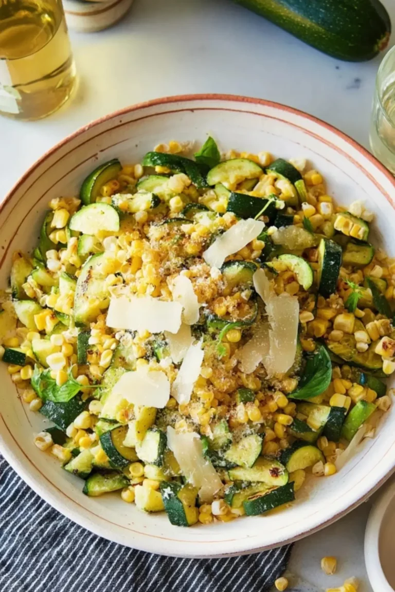 parmesan zucchini mit mais