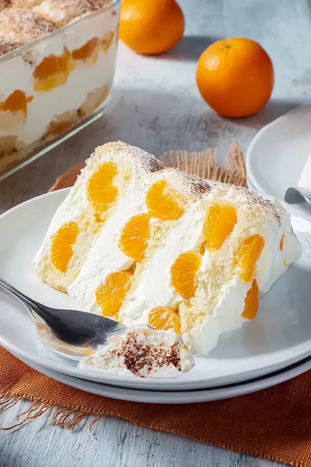 quark tiramisu mit mandarinen