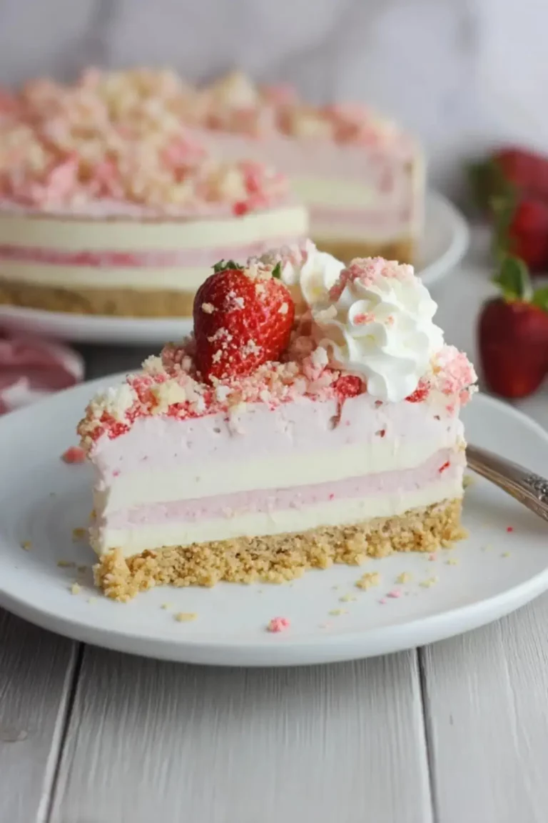 erdbeer crunch käsekuchen
