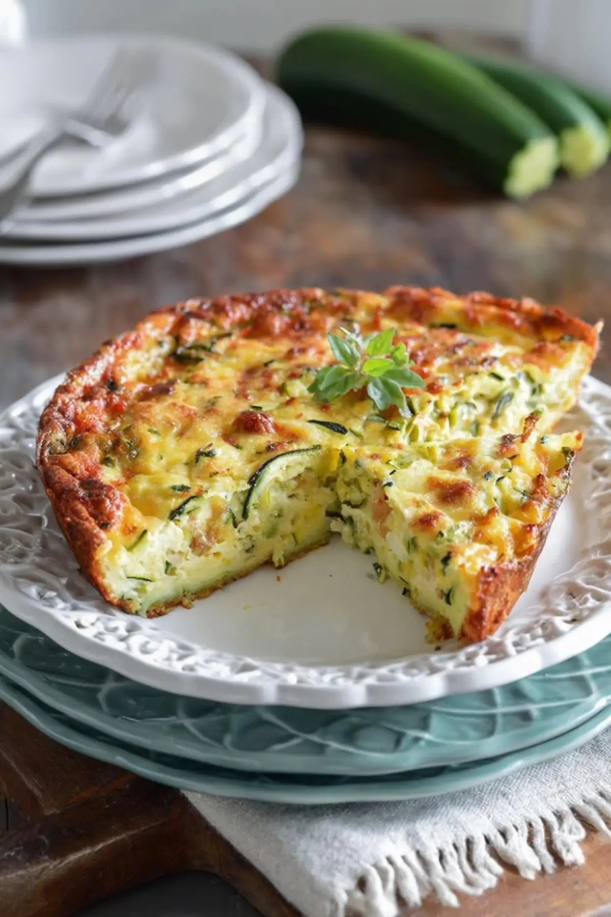 keto zucchini quiche ohne boden