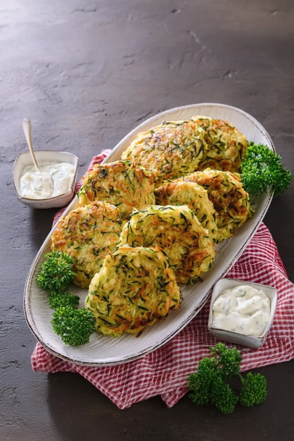 zucchini puffer aus dem ofen