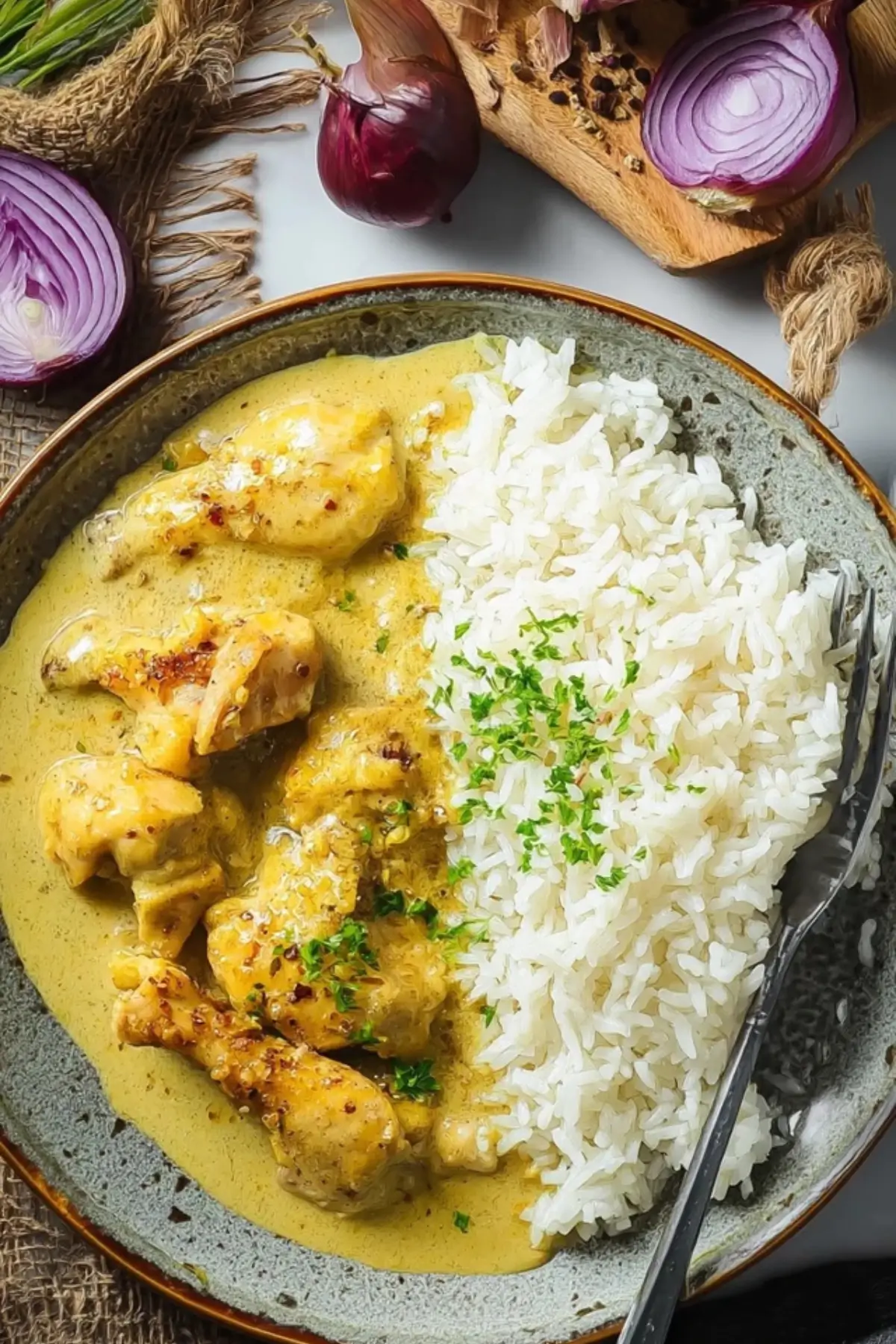 Honig Senf Hähnchen mit Reis