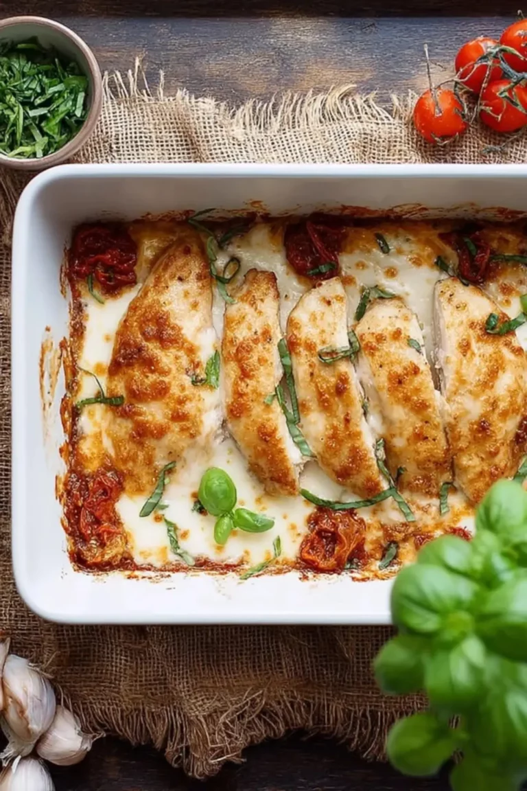 Sahne Hähnchen mit Mozzarella