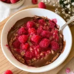 Vegane Baked Oats mit Himbeeren