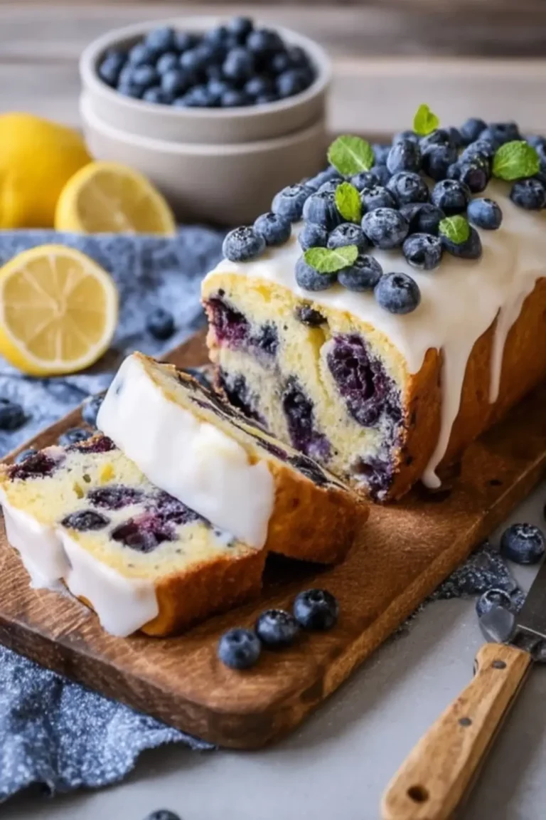Joghurtkuchen mit Blaubeeren und Zitrone
