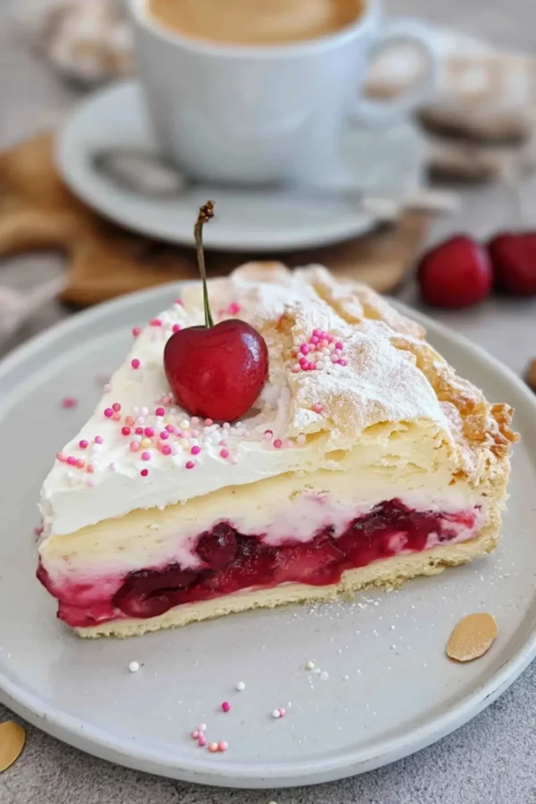 Kirsch-Joghurt-Käsekuchen mit Streuseln