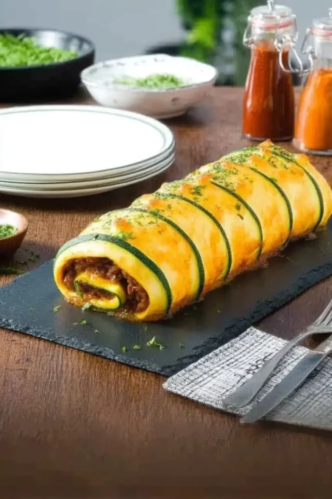 gefüllte zucchini rolle