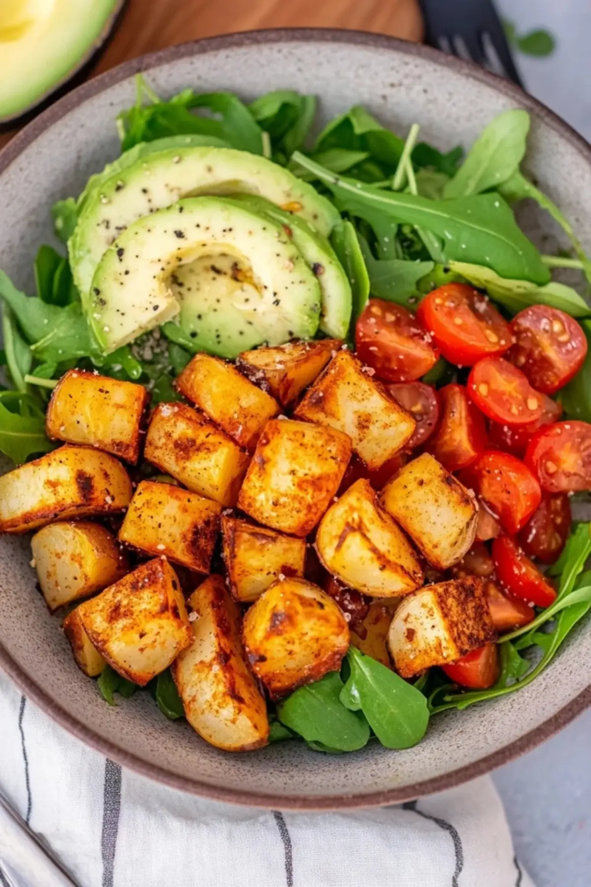 salat mit ofenkartoffeln rezept