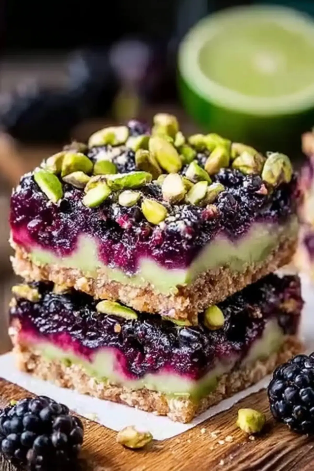 brombeer pistazien riegel