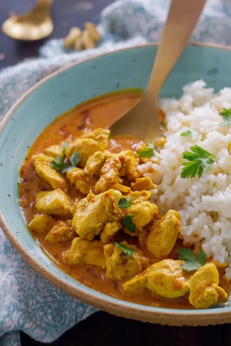 hähnchen curry mit basmati reis