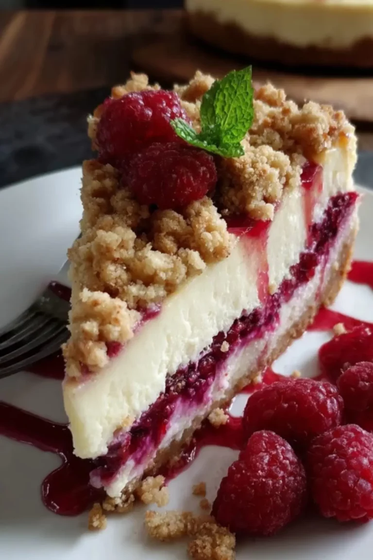 himbeer käsekuchen mit streuseln