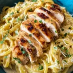 pasta alfredo mit hähnchen