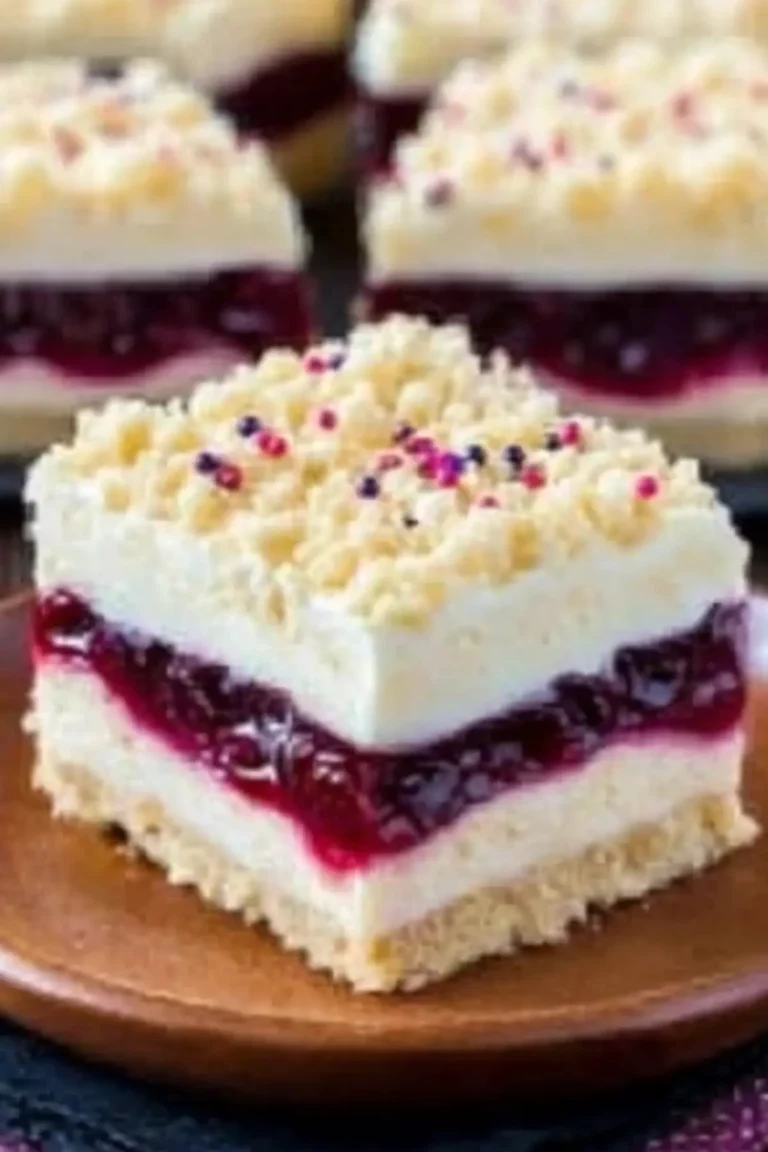 Saftiger Käsekuchen mit Kirschen und Streuseln