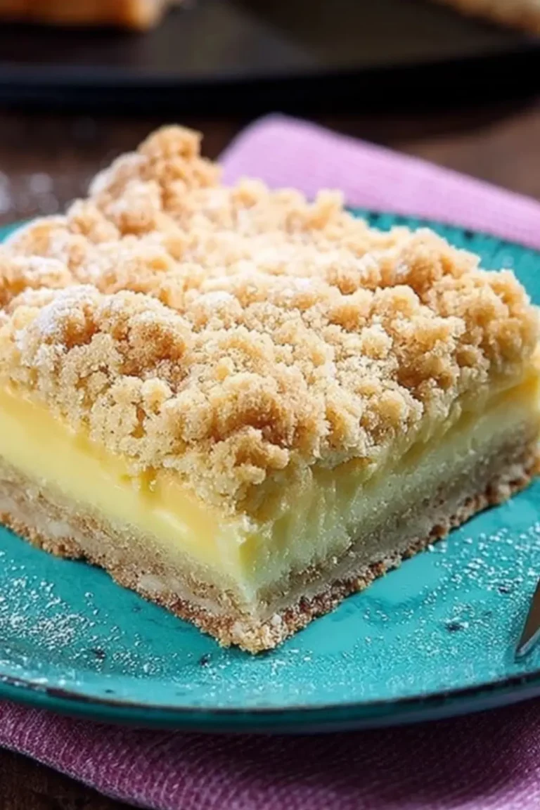 Streuselkuchen mit Pudding vom Blech