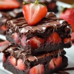 schoko erdbeer brownies