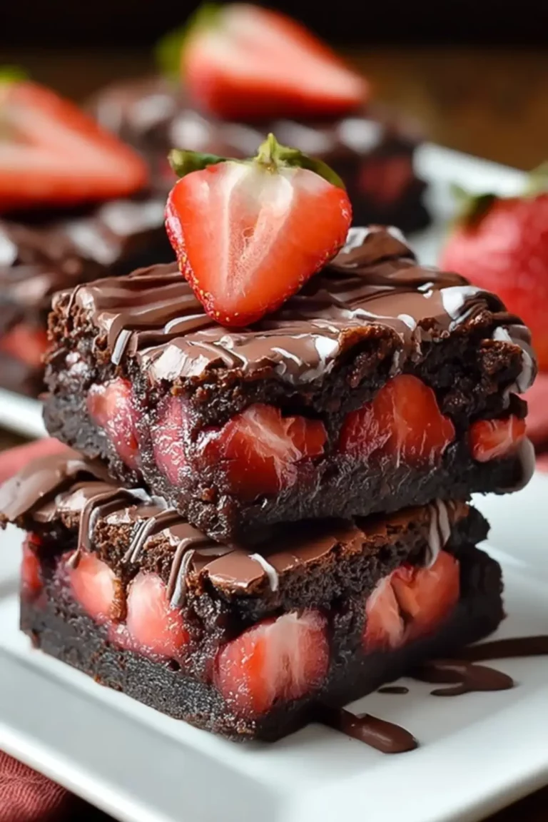 schoko erdbeer brownies