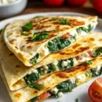 spinat feta quesadillas