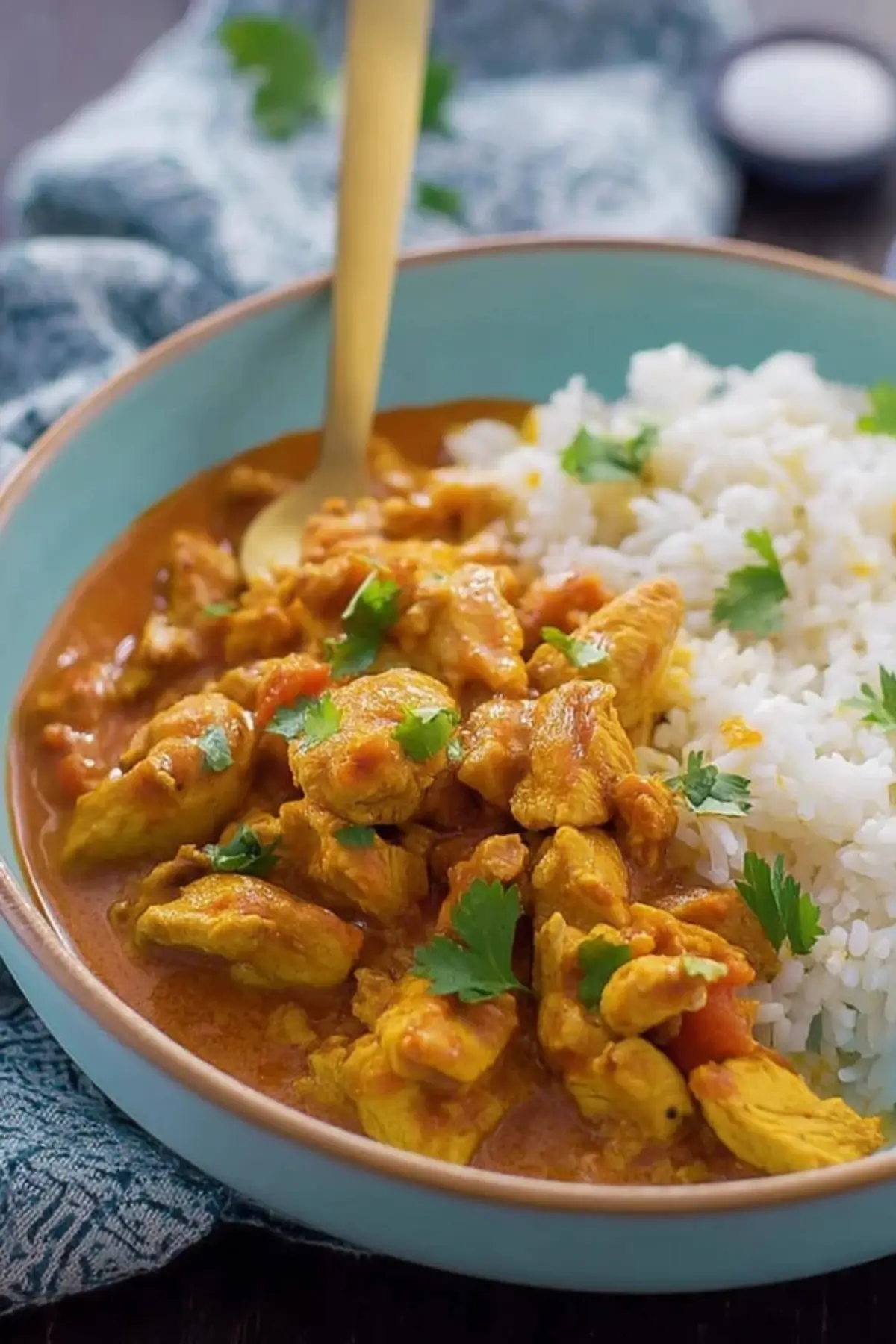 hähnchen curry mit basmati reis