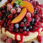 beeren pfirsich käsekuchen