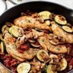 zucchini pilz hähnchen