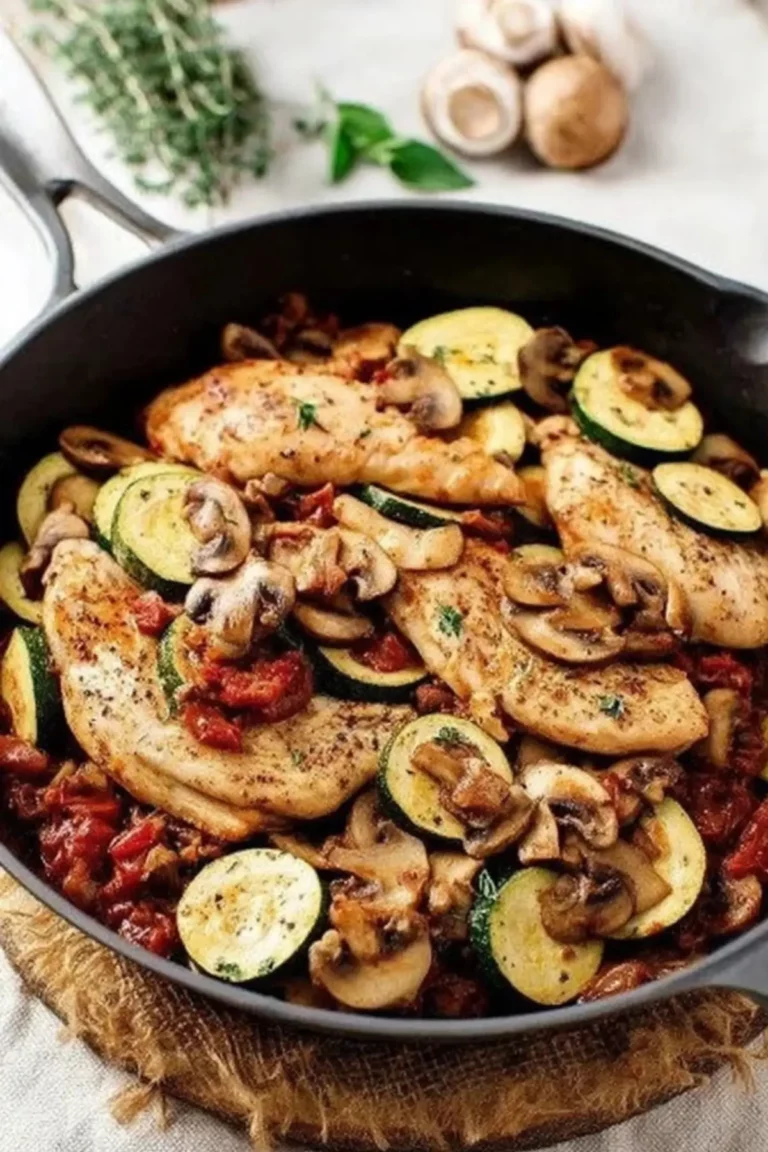 zucchini pilz hähnchen