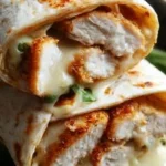 käsige Knoblauch-Hühnchen-Wraps