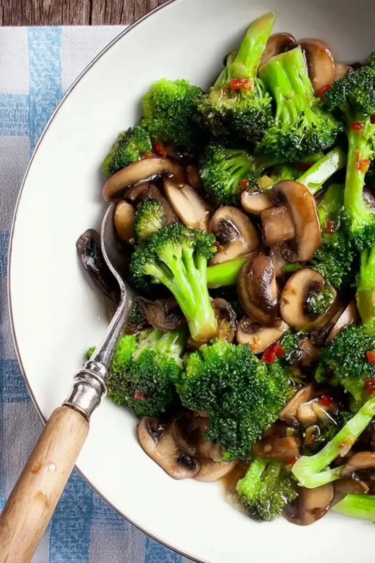 Broccoli und Champignons Pfanne