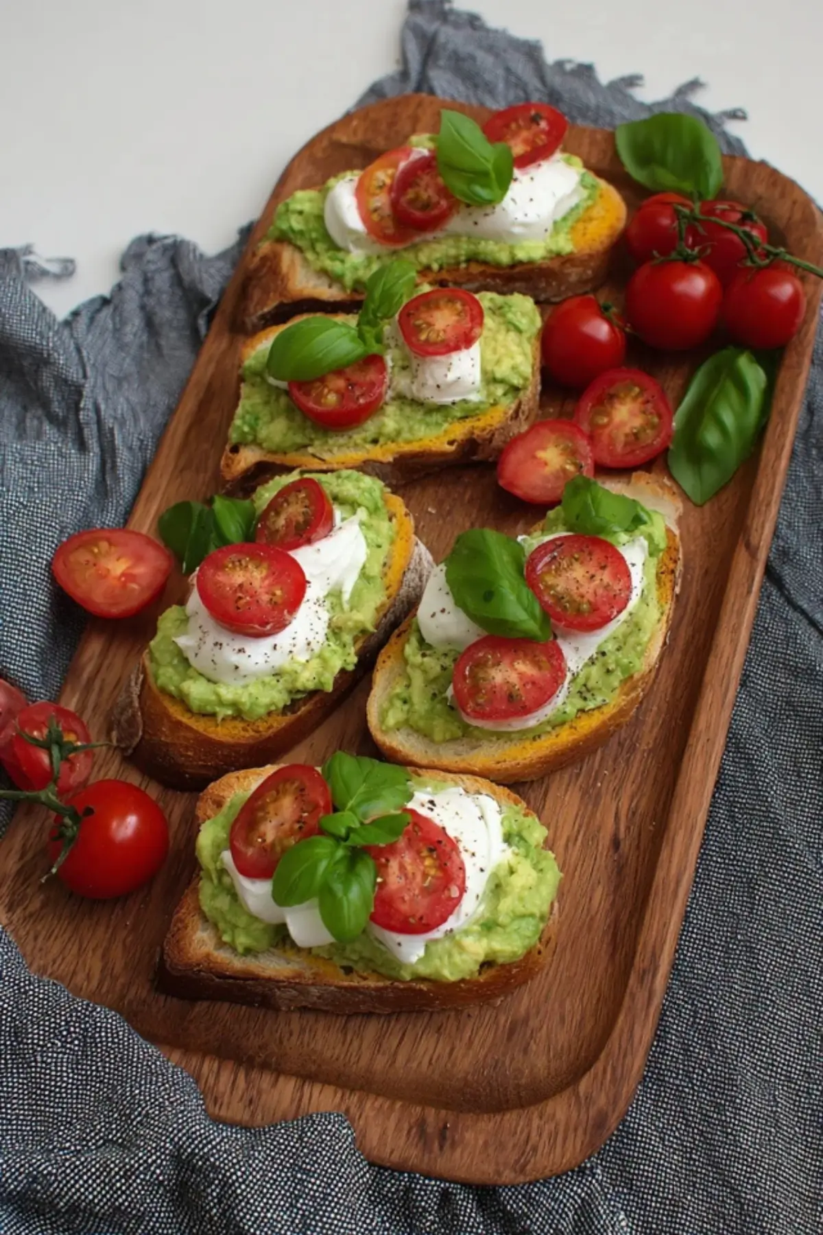 Avocado Burrata Bruschetta