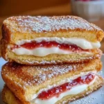 frittierte käsekuchen sandwiches