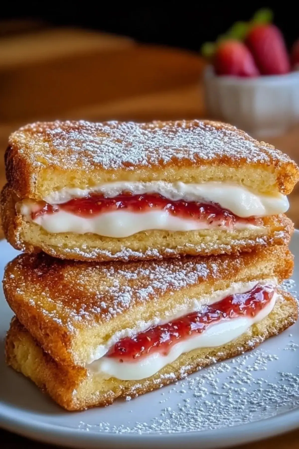 frittierte käsekuchen sandwiches