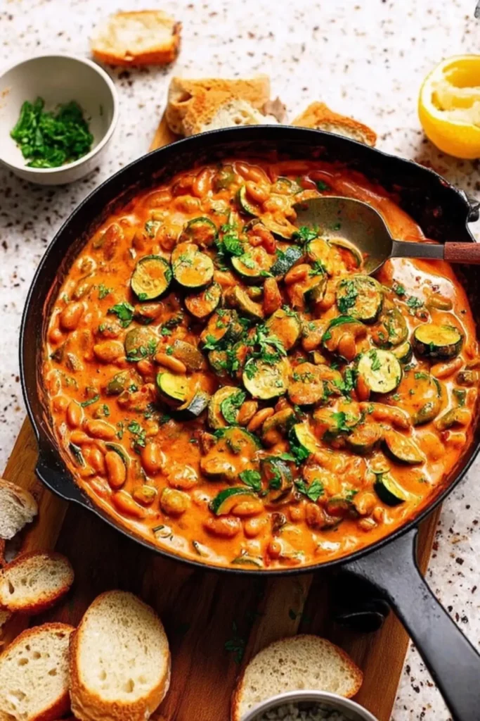 zucchini bohnen pfanne
