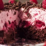 brownie torte mit himbeersahne