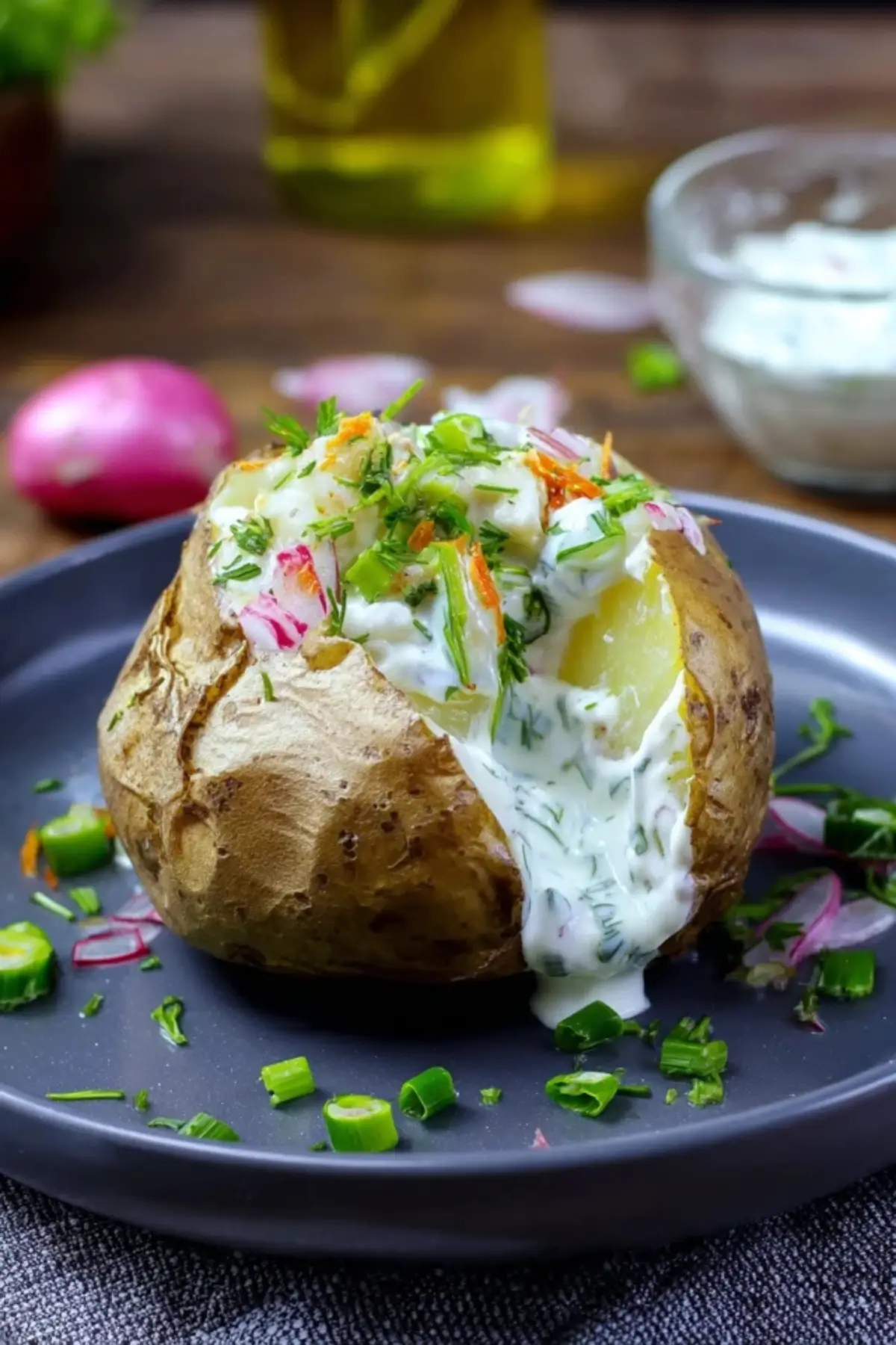 ofenkartoffel mit kräuterquark