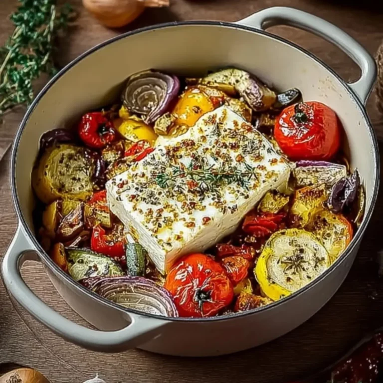 Gebackener Feta mit mediterranem Ofengemüse