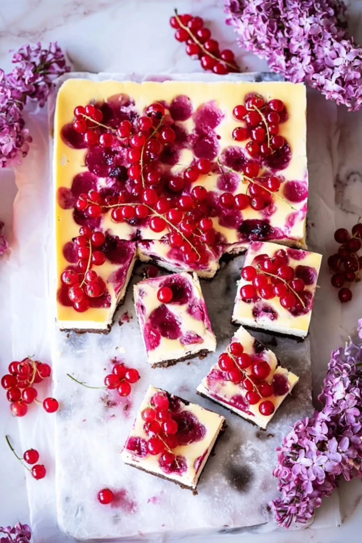 Johannisbeer-Käsekuchen á la russischer Zupfkuchen