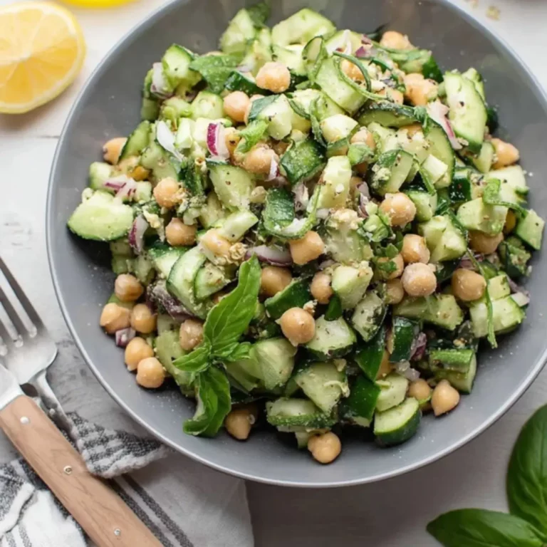 Zucchini-Salat mit Kichererbsen